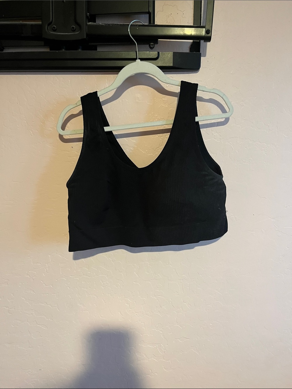 torrid Black Ribbed V-Neck Bralette Top